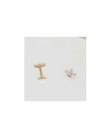 Bijoux de cartilage fleurette Or Jaune 375/1000