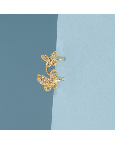 Bijou cartilage "Papillons" Or Jaune 375/1000