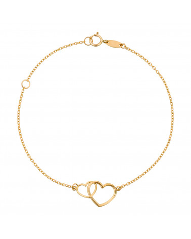 Bracelet "Duo d'amour" Or jaune 375/1000