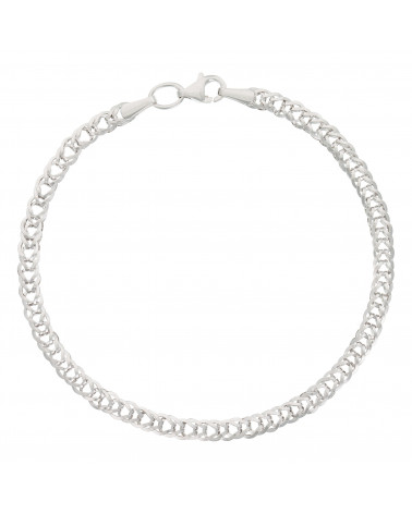 Bracelet Or Blanc 375/1000 "Maillons"