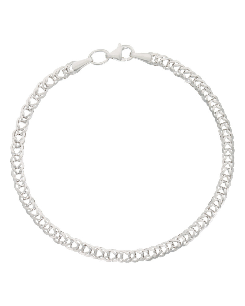 Bracelet Or Blanc 375/1000 "Maillons"