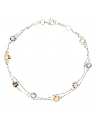Bracelet Or Blanc 375/1000 "Colormix"