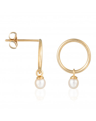 Boucle d'oreilles "Perles d'exception" Or Jaune 375/1000 Perles Blanches