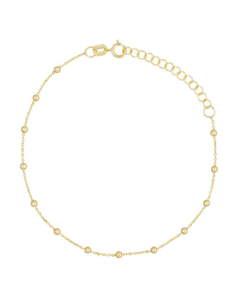 Bracelet chaîne boule en Or jaune 375/1000