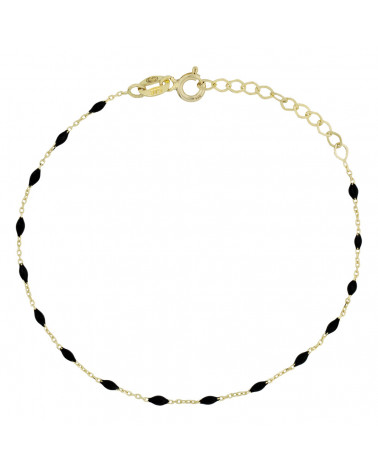 Bracelet " Amada Noir" Or jaune 375/1000