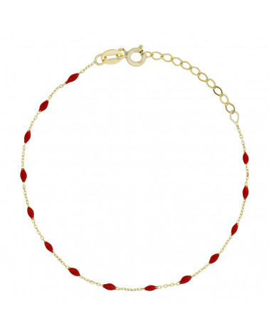 Bracelet " Amada Rouge" Or jaune 375/1000